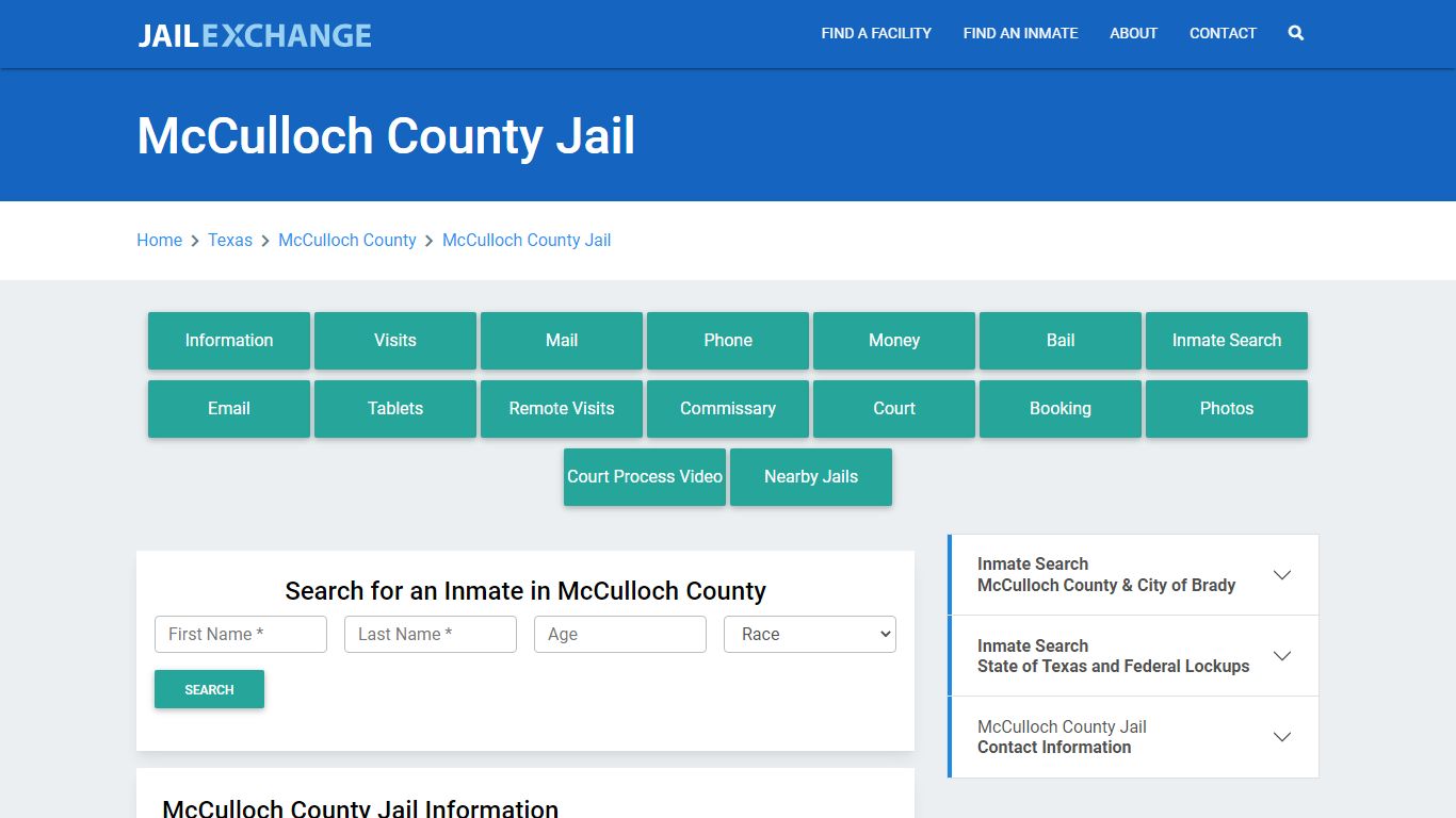 McCulloch County Jail Roster Lookup, TX, Inmate Search